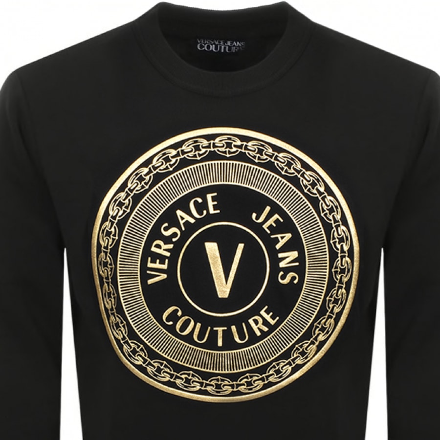 Alternative Image for ProductVersace Jeans Couture Foil Logo Sweatshirt Black2